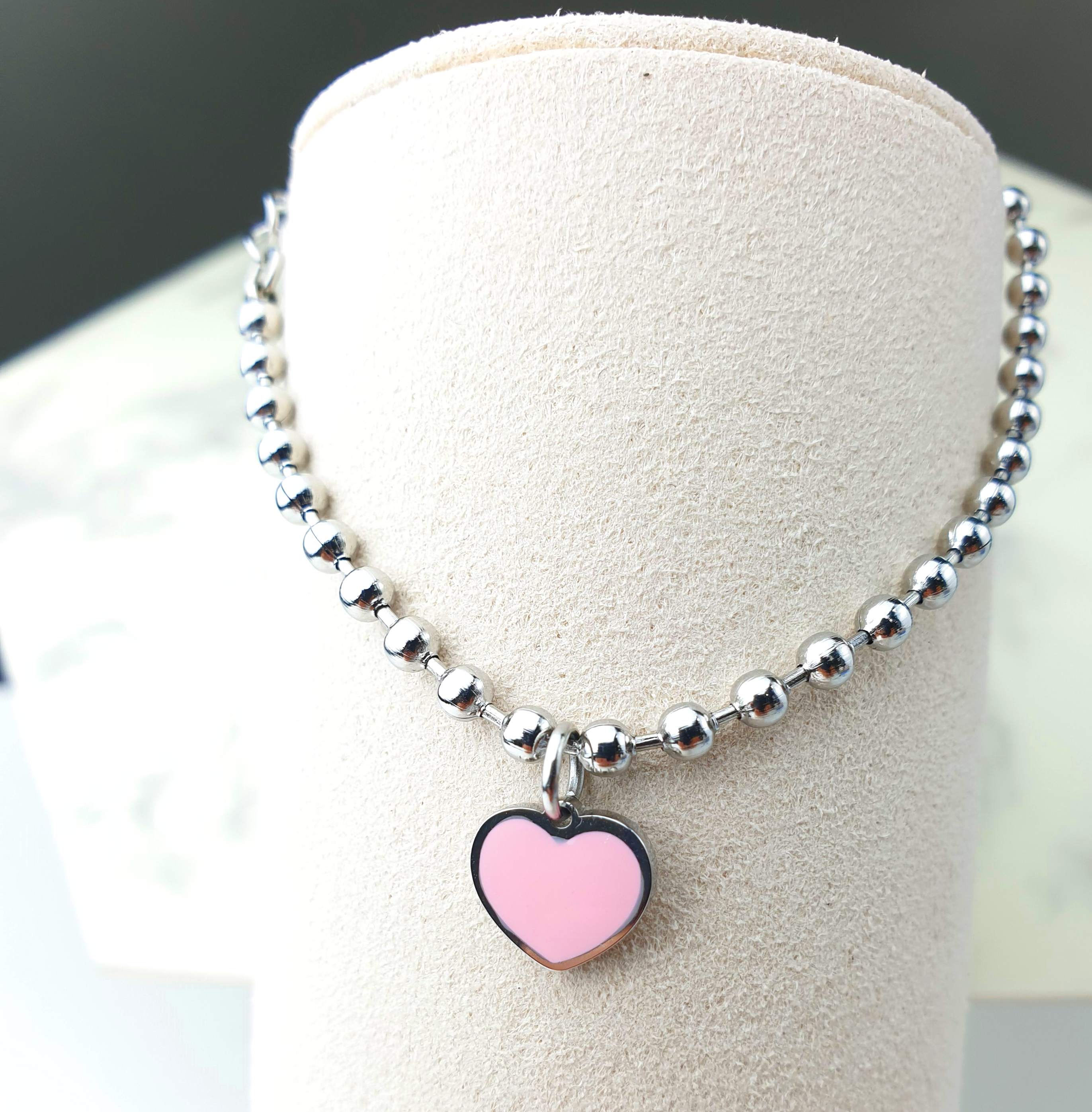 미니하트 미아방지 팔찌 목걸이 써지컬스틸 아기 유아 어린이