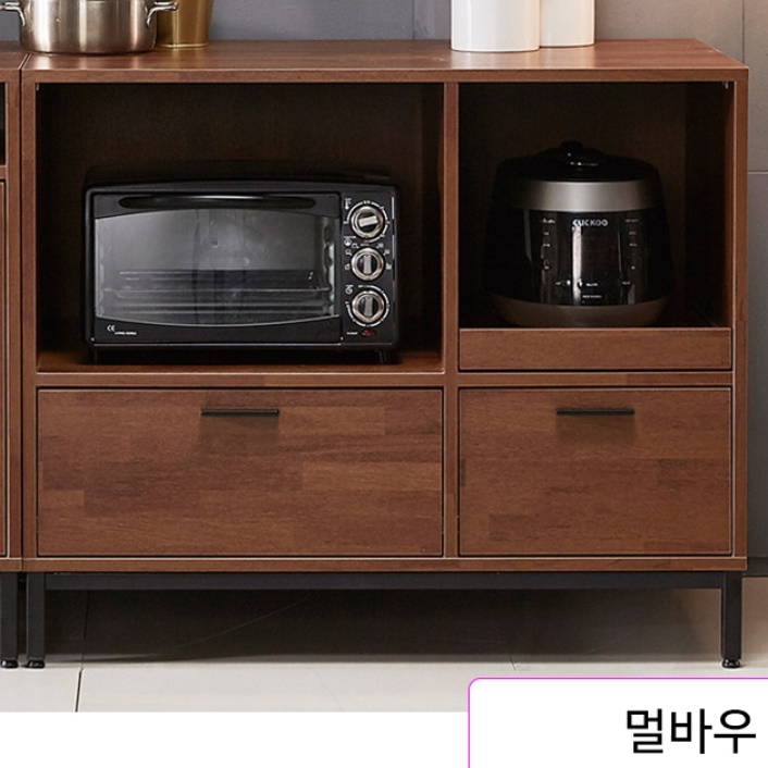 홈 카페장 광파오븐장 전기밥솥 수납장 식기세척기 장 전자레인지 식탁 원목 전자렌지 다이 - 상세 이미지 5