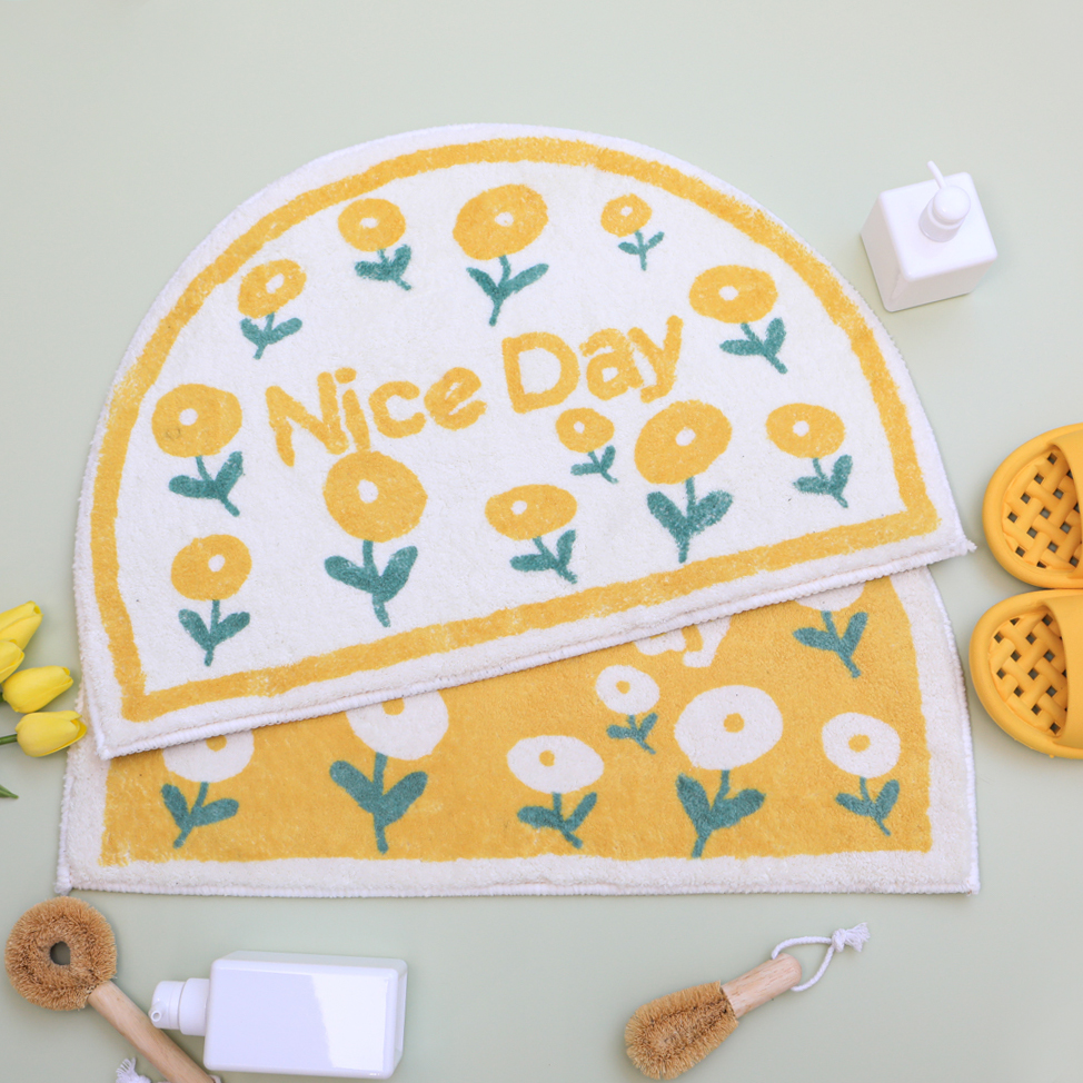 나이스데이 욕실 발매트 주방 화장실 싱크대 건식 매트 러그 A타입 옐로우 S