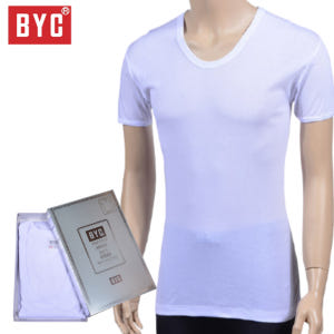 BYC 반팔메리야스 110 고급 100수 순면 남자난닝구 넌닝구 면티 U... 착용 후기 | 사이즈/핏 총정리 - 상품 이미지 1