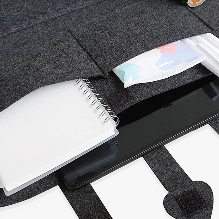 카프트 부직포 킥매트 자동차 시트백커버 포켓형 1개