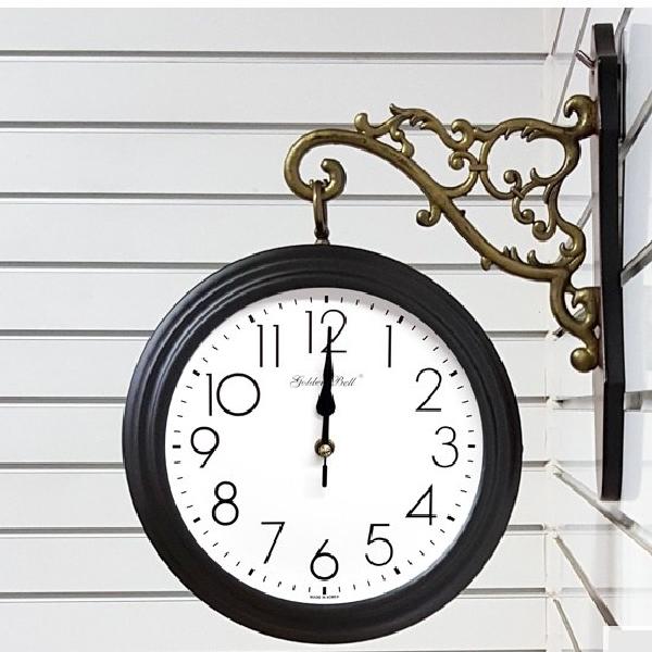 클래식 디자인 벽걸이양면시계 무소음무브먼트 명품 벽시계 건전지 시계 고급형 코너 원형