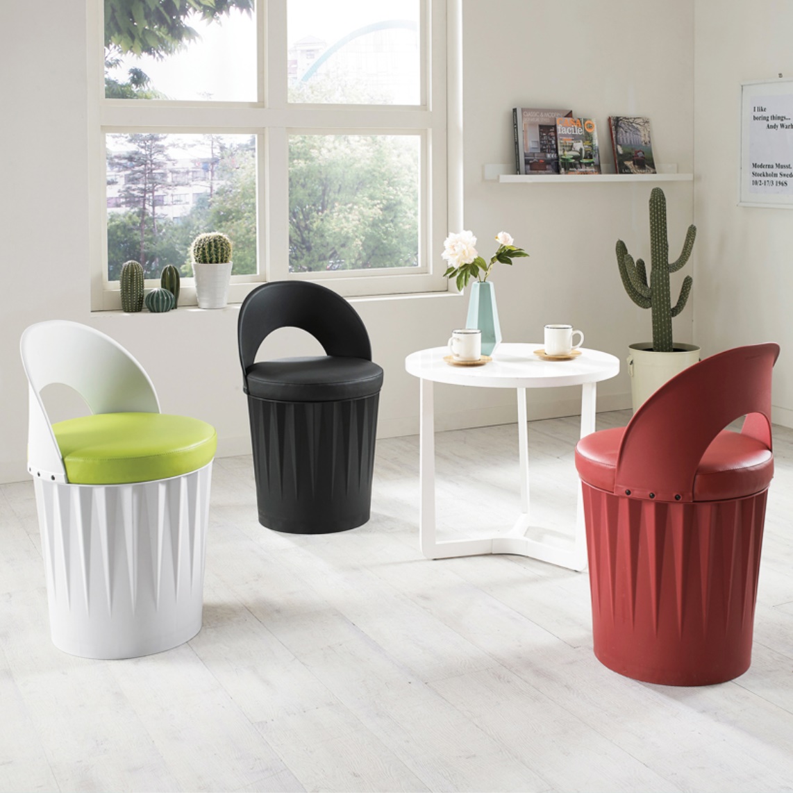 드럼통 높은스툴 깡통스툴 등받이 없는 의자 현관 스툴 동그란 동글이 촬영 수틀 전시 - 상세 이미지 4