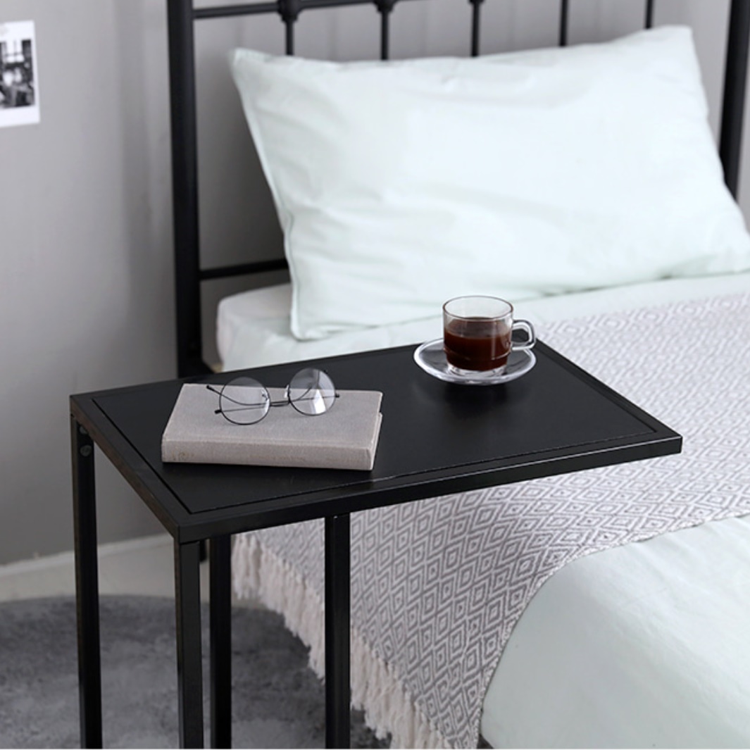 ㄷ자테이블 침대용 테이블 베란다책상 얇은 서브 탁자 소파뒤책장 현관협탁 미용실 티테이블