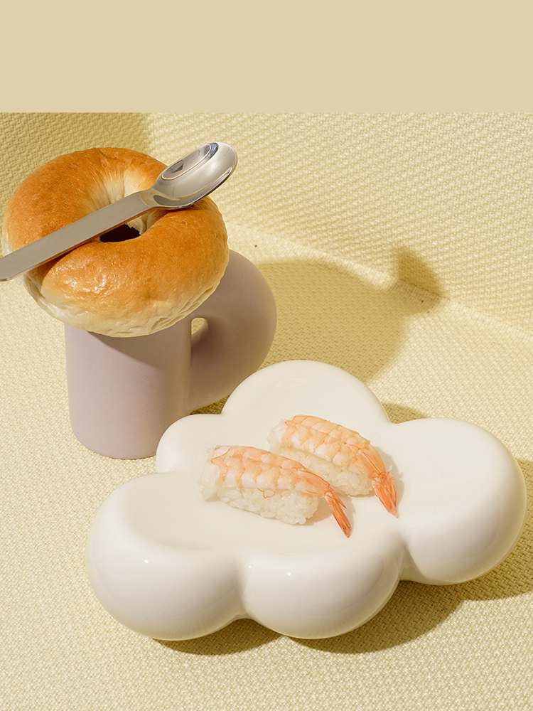 클라우드 통통 플레이트 디너 3D 입체 유니크 귀여운 구름 디자인 접시 카페 빵 트레이