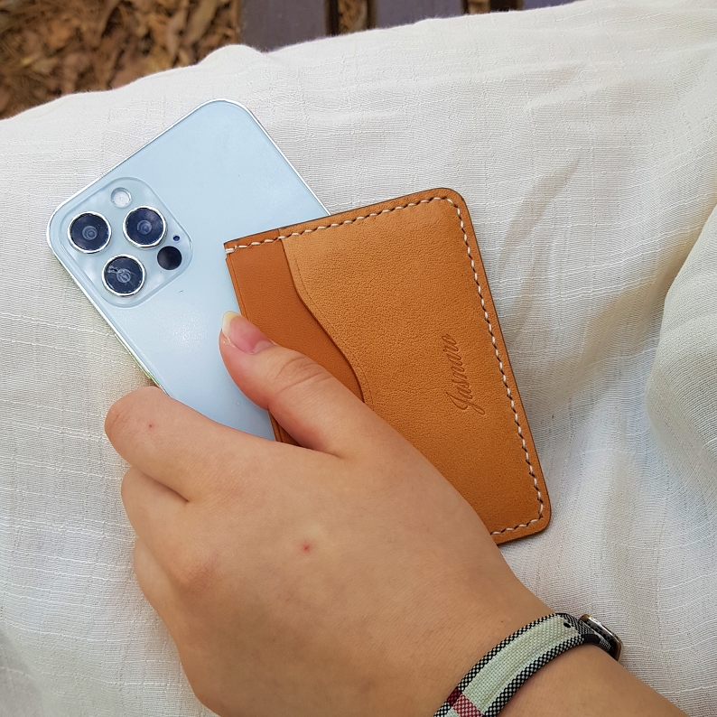 슬림 카드슬롯 소가죽 카드홀더 가죽공방 이니셜각인 (VOL9)