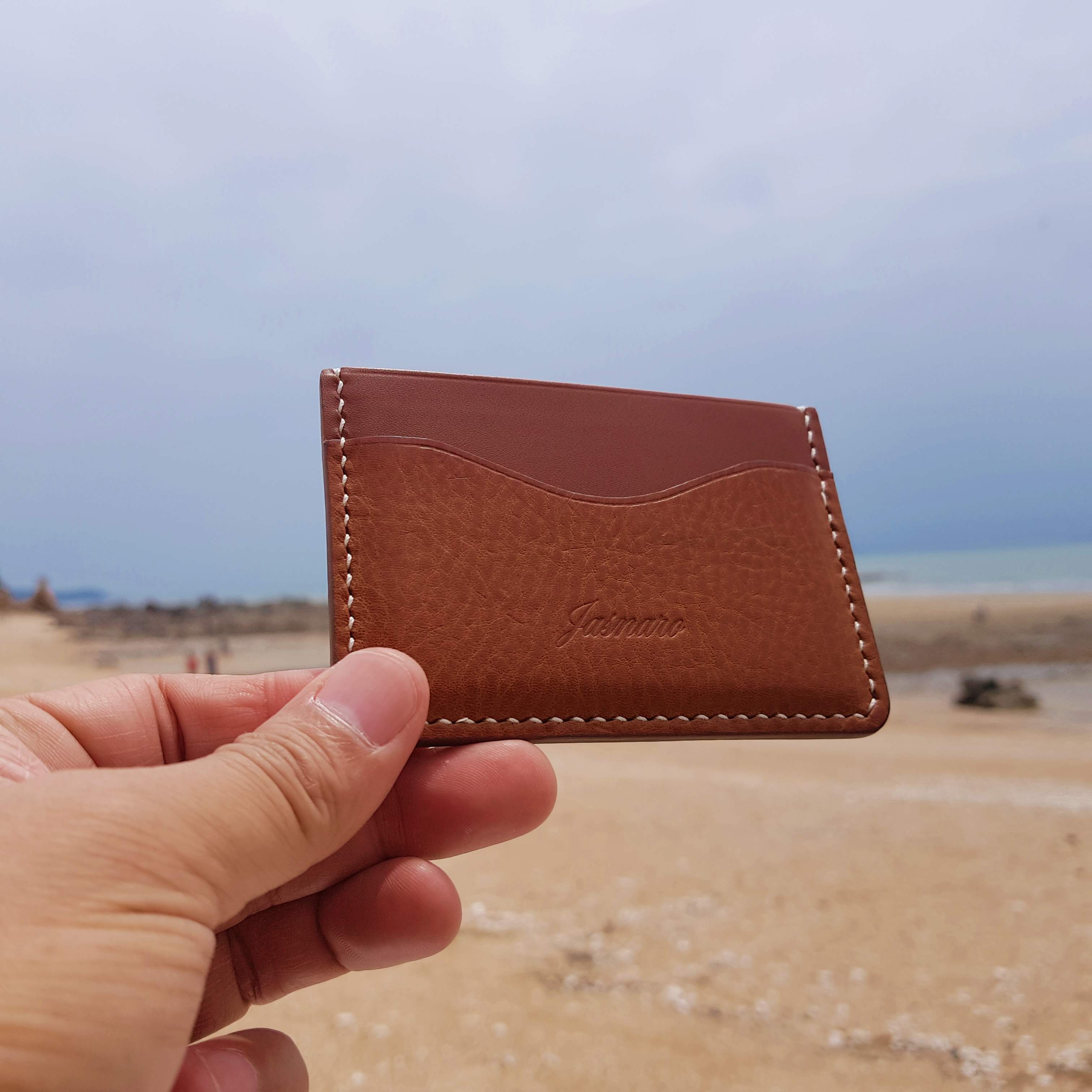 슬림 카드슬롯 소가죽 카드홀더 가죽공방 이니셜각인 (VOL9)