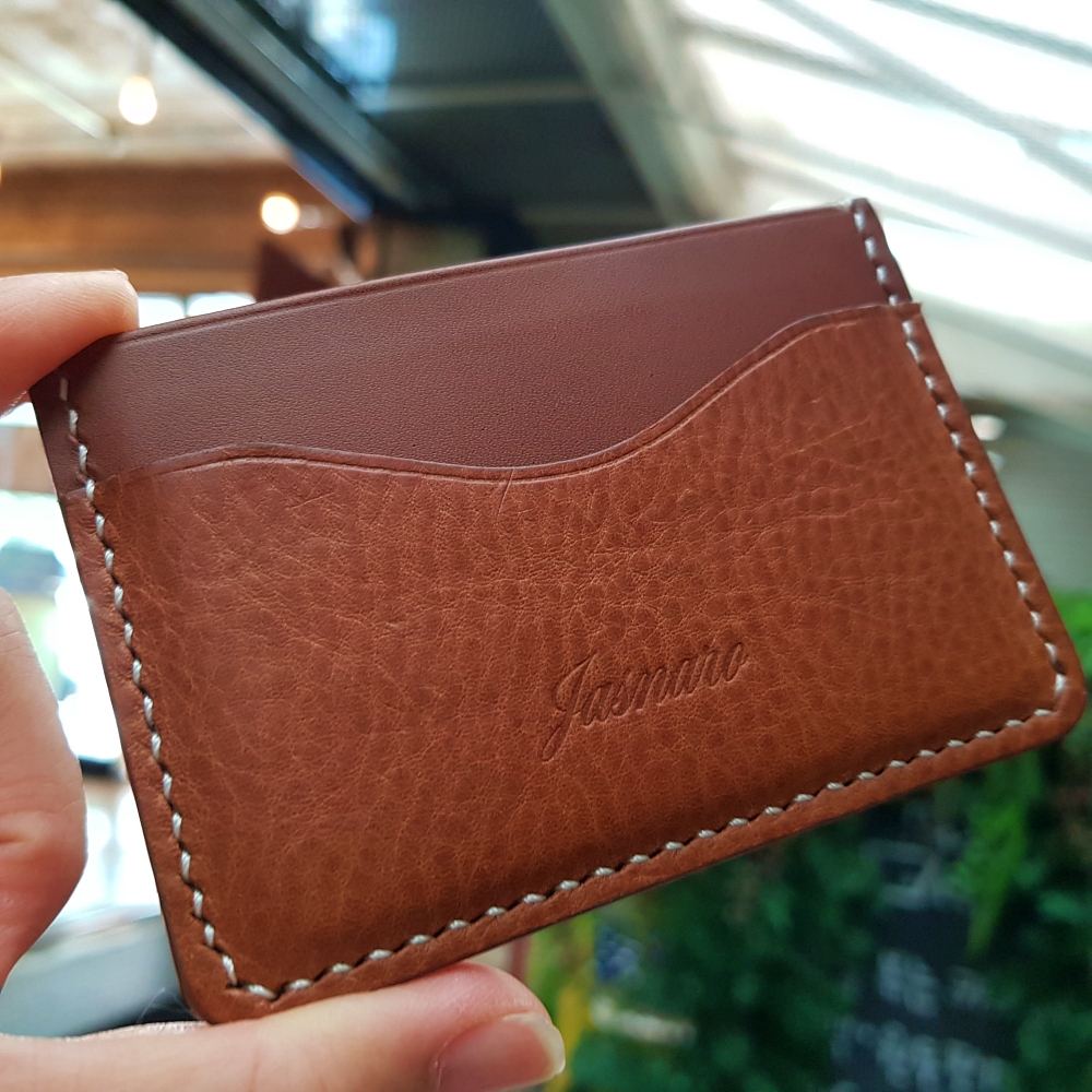 슬림 카드슬롯 소가죽 카드홀더 가죽공방 이니셜각인 (VOL9)