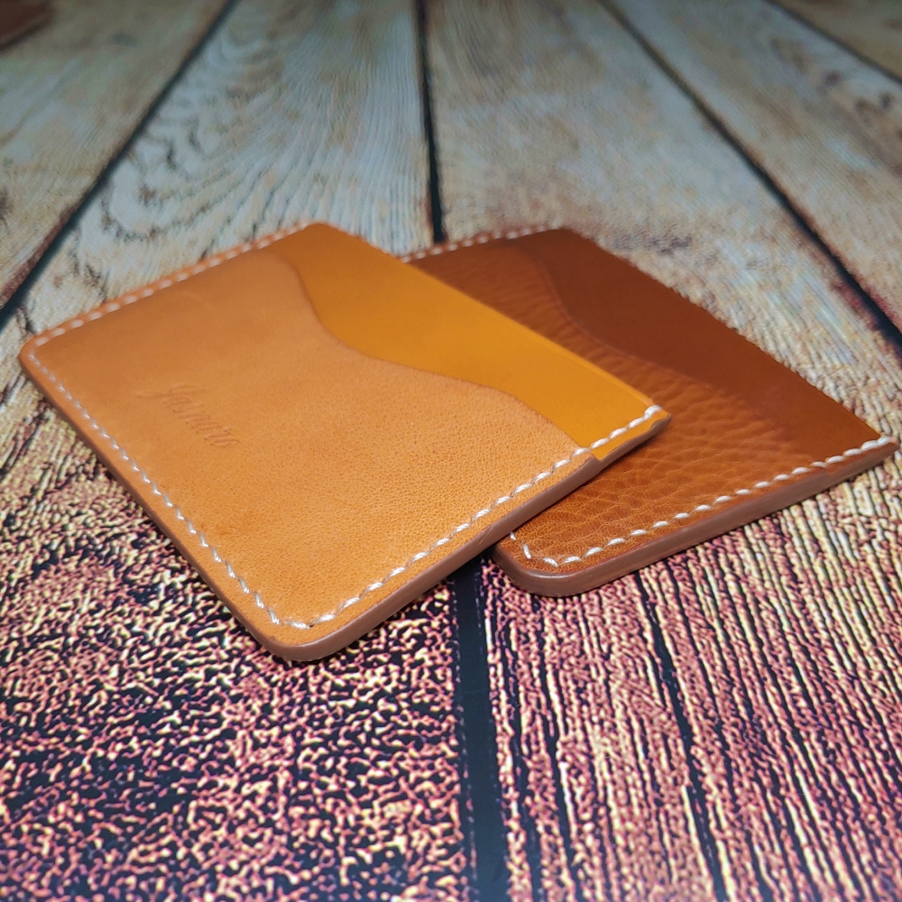 슬림 카드슬롯 소가죽 카드홀더 가죽공방 이니셜각인 (VOL9)