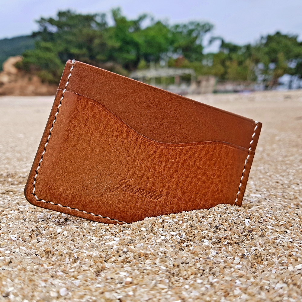 슬림 카드슬롯 소가죽 카드홀더 가죽공방 이니셜각인 (VOL9)