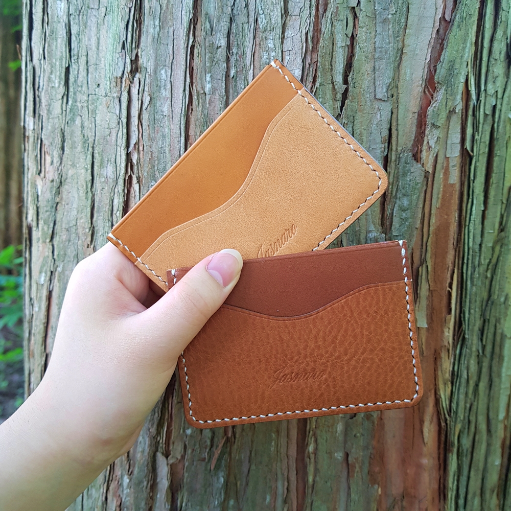 슬림 카드슬롯 소가죽 카드홀더 가죽공방 이니셜각인 (VOL9)