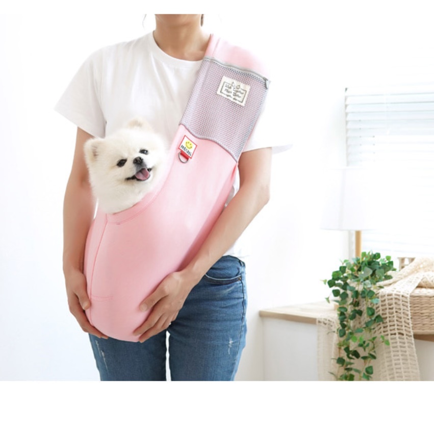 옆으로 메는 애견 가방 강아지용 슬링 애완견 가방 강아지 백 산책 숄더 소형견 캐리어 - 상세 이미지 4