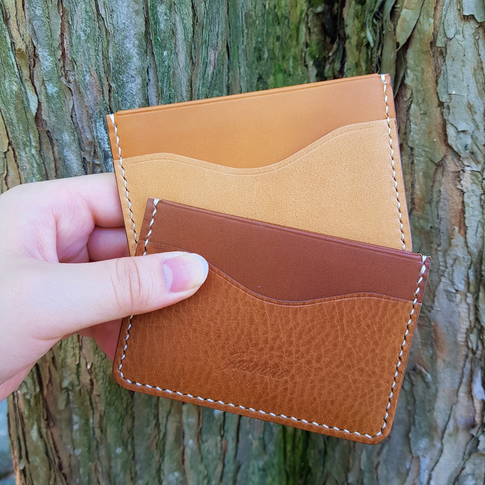 슬림 카드슬롯 소가죽 카드홀더 가죽공방 이니셜각인 (VOL9)