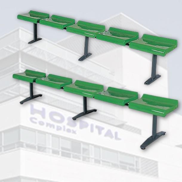 등받이없는 대기의자 5인용의자 플라스틱 벤치 로비 병원 대기실 의자 관람석 약국 휴게소