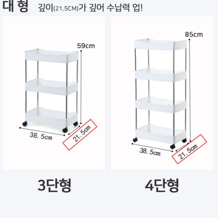 이동형 트롤리 바퀴달린 낮은 수납장 콘솔 수납장 미니 아가 아기 아이 방 이동식수납장 - 상세 이미지 2