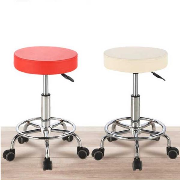 등받이없는 동그란의자 높은 바퀴달린스툴 진료 의자