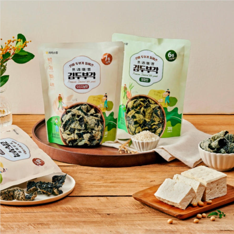 김두부각 김부각 부각 두부과자 고단백질 국산콩 현미유 비건 스낵