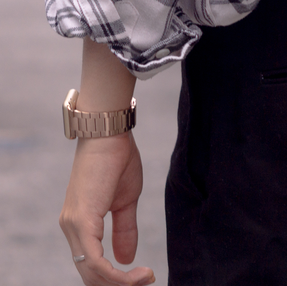 웨어플래닛 애플워치 슬림 라인 3중 메탈 스테인리스 밴드 스트랩 시계 줄 10 울트라 호환 - 상세 이미지 4