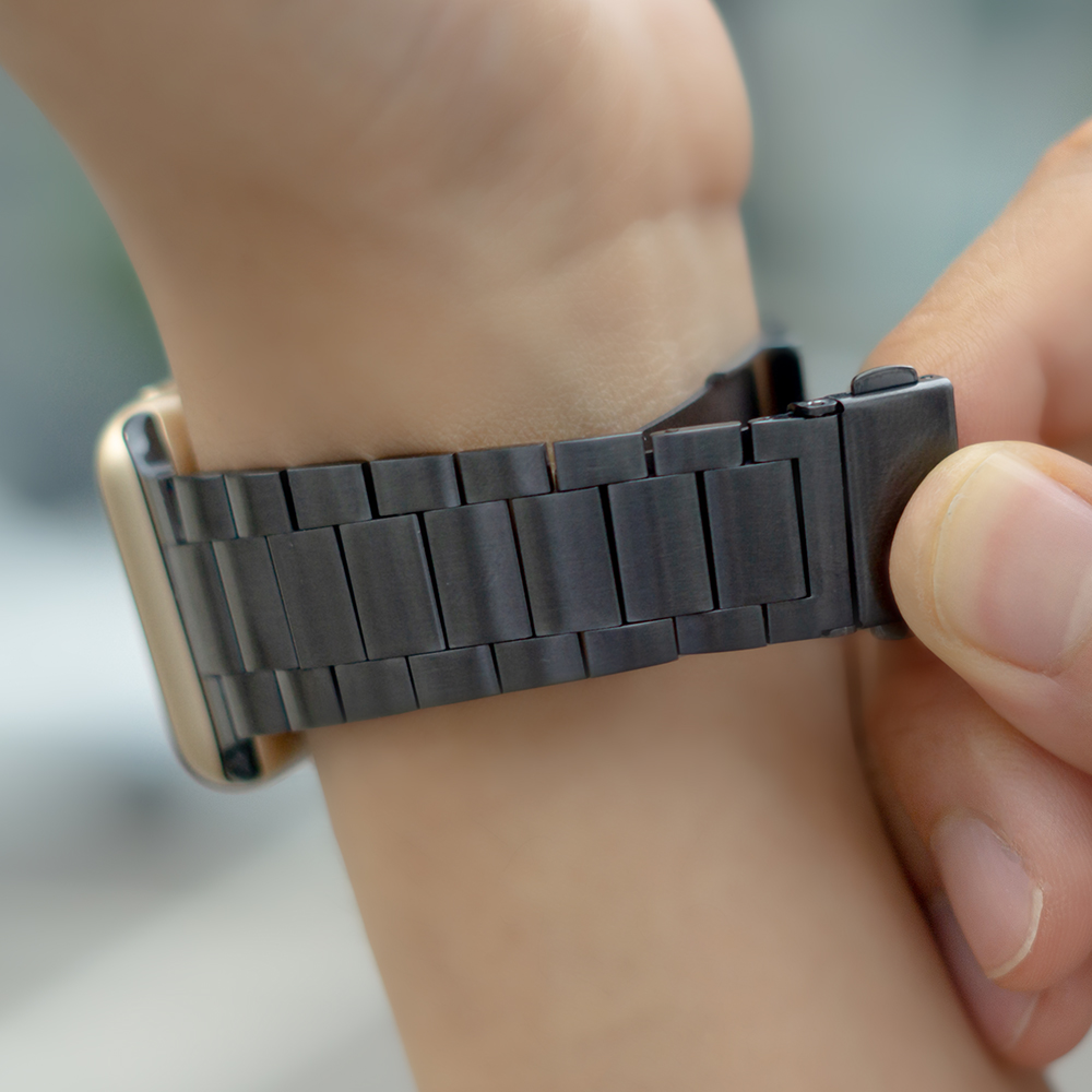 웨어플래닛 애플워치 슬림 라인 3중 메탈 스테인리스 밴드 스트랩 시계 줄 10 울트라 호환 - 상세 이미지 2