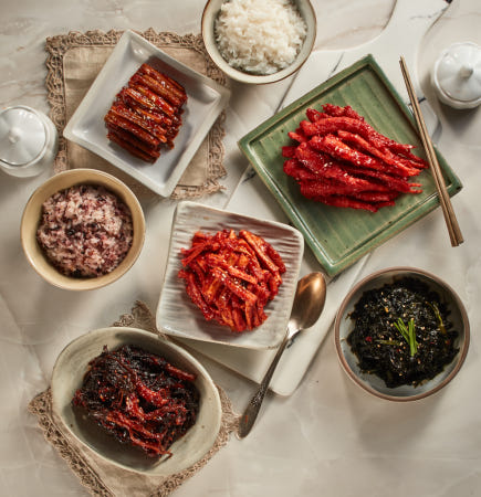 싱싱푸드 맛있는 반찬 밑반찬 대용량 더덕 진미채 볶음 무침 15종 1kg