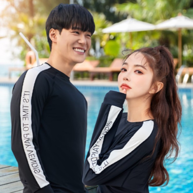 상의 여성 빅사이즈 래쉬가드 남성 루즈핏 래쉬 가드 오버핏 래시 박시 남녀공용 비치웨어 - 상품 이미지