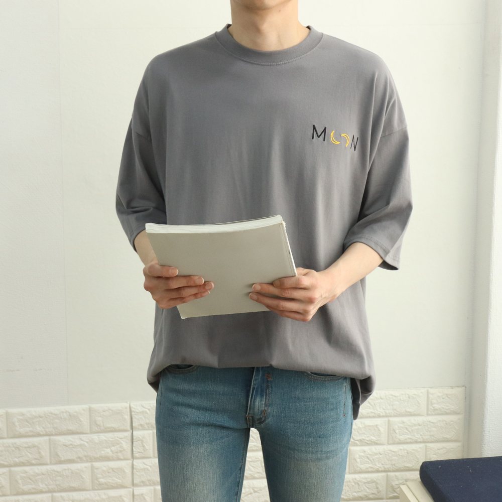 남자오버핏반팔티 고양이 분또 여름 커플반팔티 이미지 4