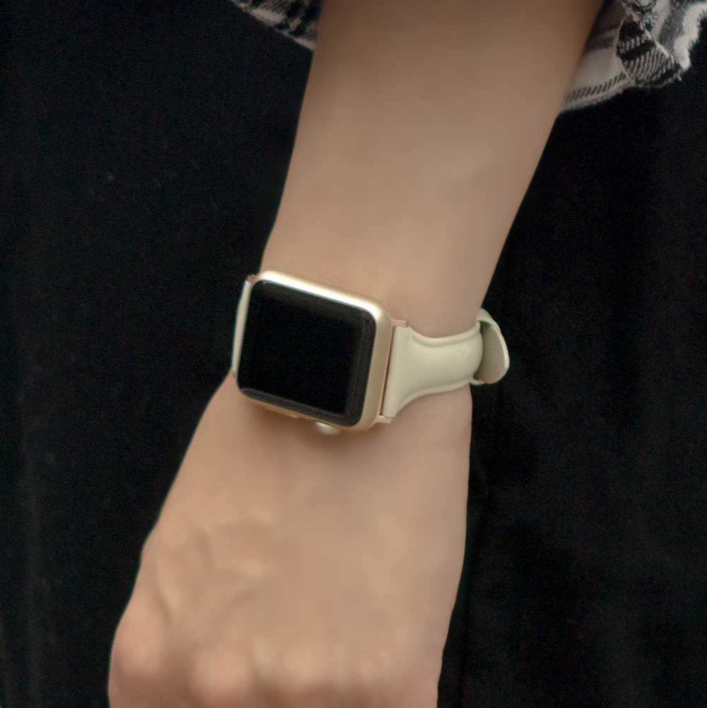 웨어플래닛 애플워치 슬림 라인 가죽 오일 애나멜 레더 밴드 스트랩 시계 줄 10 울트라 호환 - 상세 이미지 5