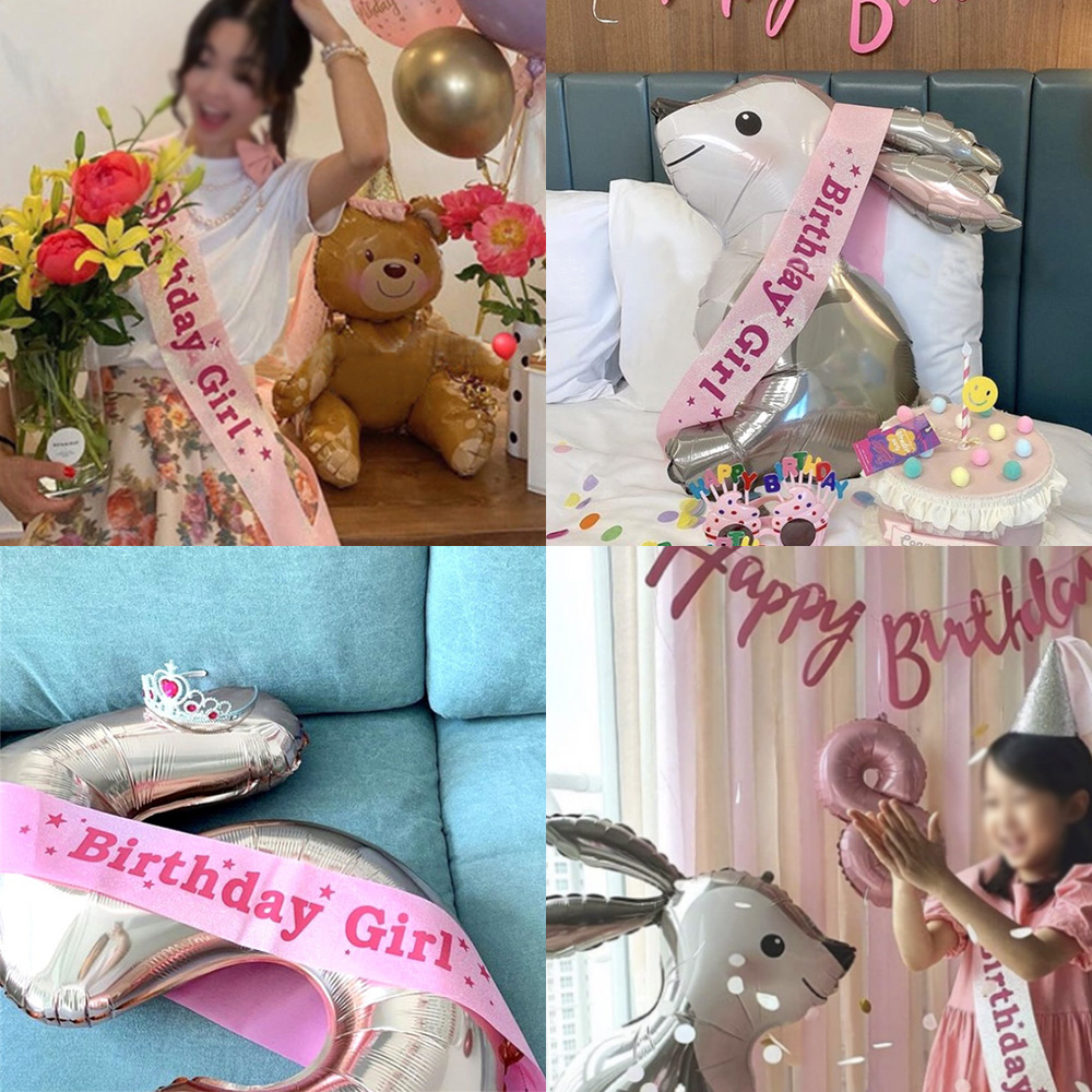 [브로키] 생일어깨띠 미스코리아띠 공주 파티용품 이미지 3