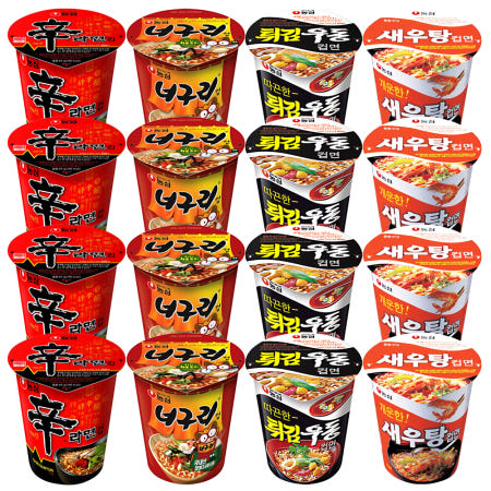 소컵 4개씩 신라면+너구리+튀김우동+새우탕 컵라면 작은컵