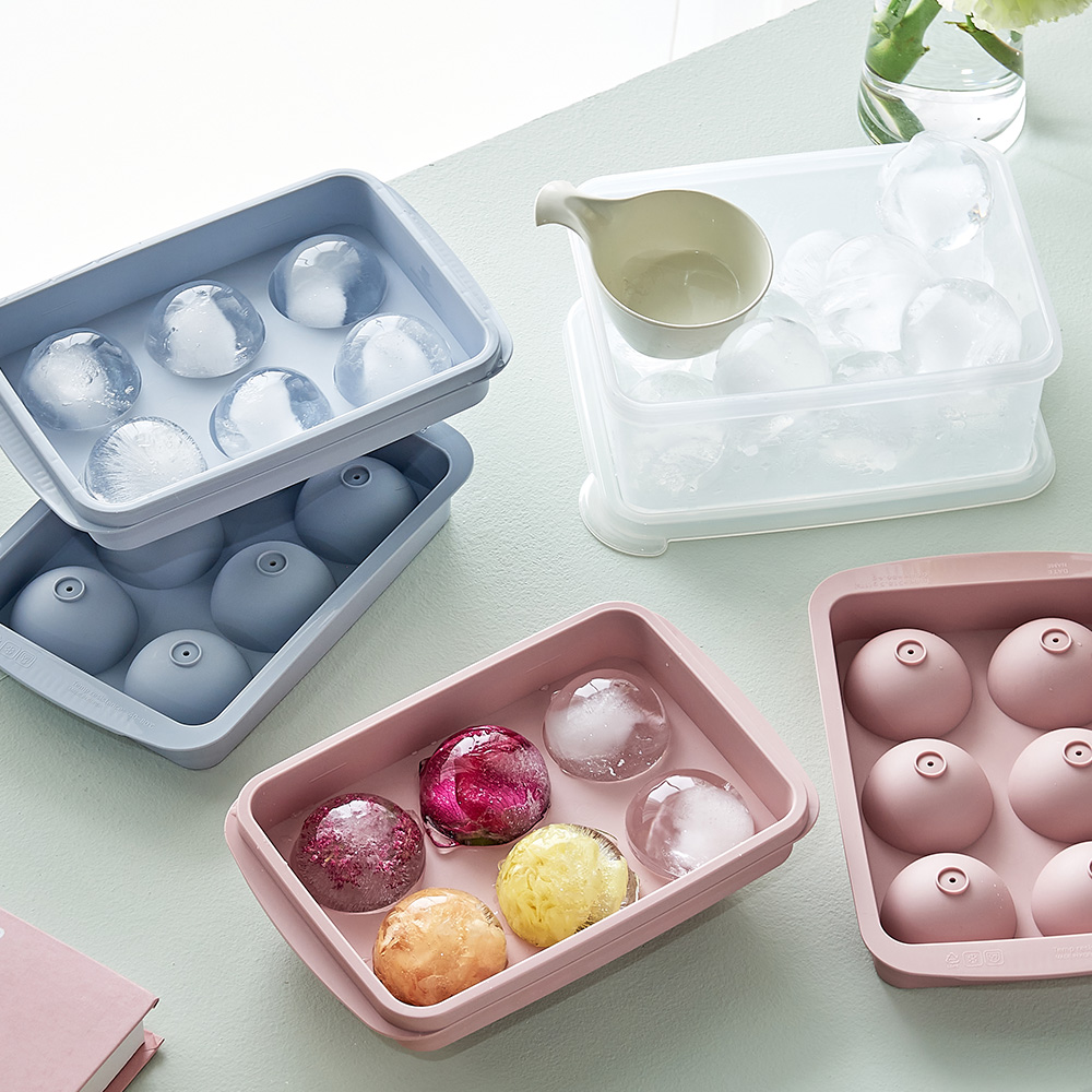 이지앤프리 프리미엄 아이스볼메이커 6구 얼음트레이 얼음보관통