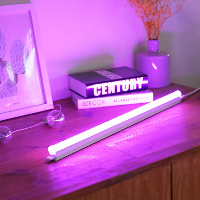더쎈 LED T5 간접조명 칼라 간접등 300mm 핑크 5W 슬림 형광등 LED바 이미지 6