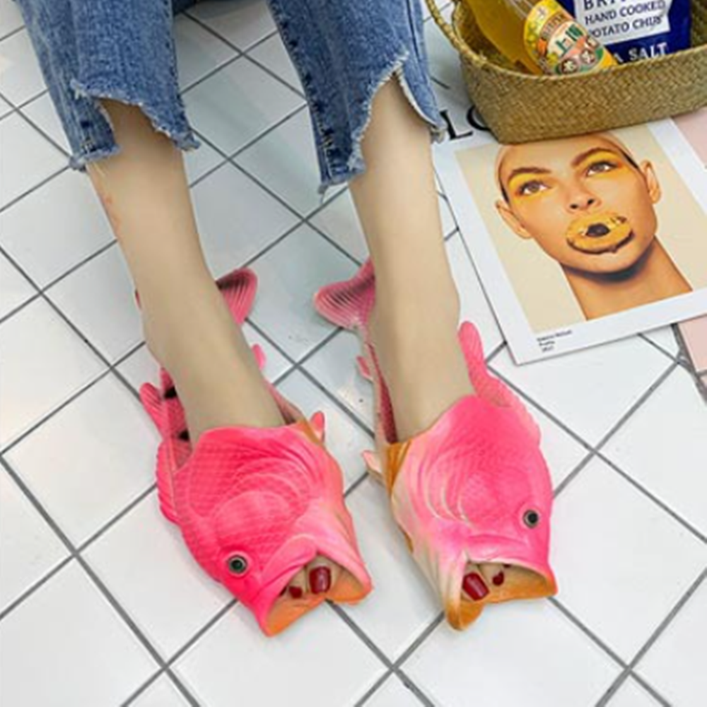 띵덕 시선집중 인싸템 생선 여성 여름 붕어 잉어 생선 물고기 슬리퍼