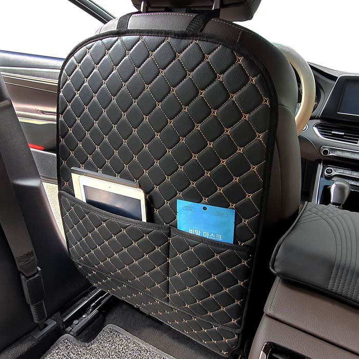 카프트 자동차 킥매트 시트백커버 포켓형 1P
