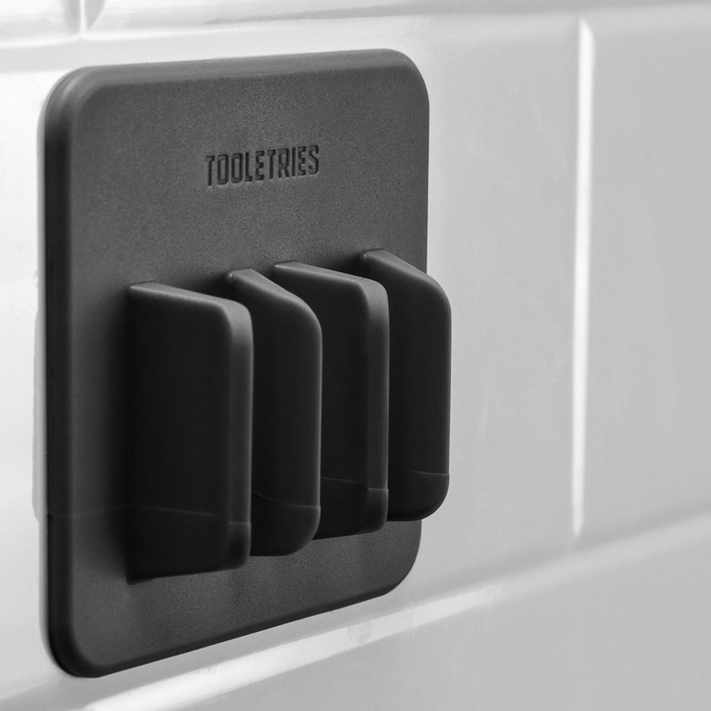 툴레트리스 실리콘 흡착식 칫솔 꽂이 걸이 거치대 치약 면도기 무타공