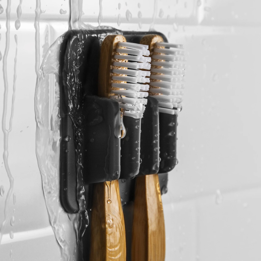 툴레트리스 실리콘 흡착식 칫솔 꽂이 걸이 거치대 치약 면도기 무타공