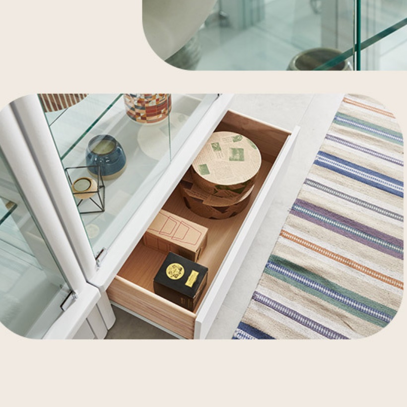 화이트 장식장 양주 장식장 술 진열장 담금주 위스키 우드 장식장