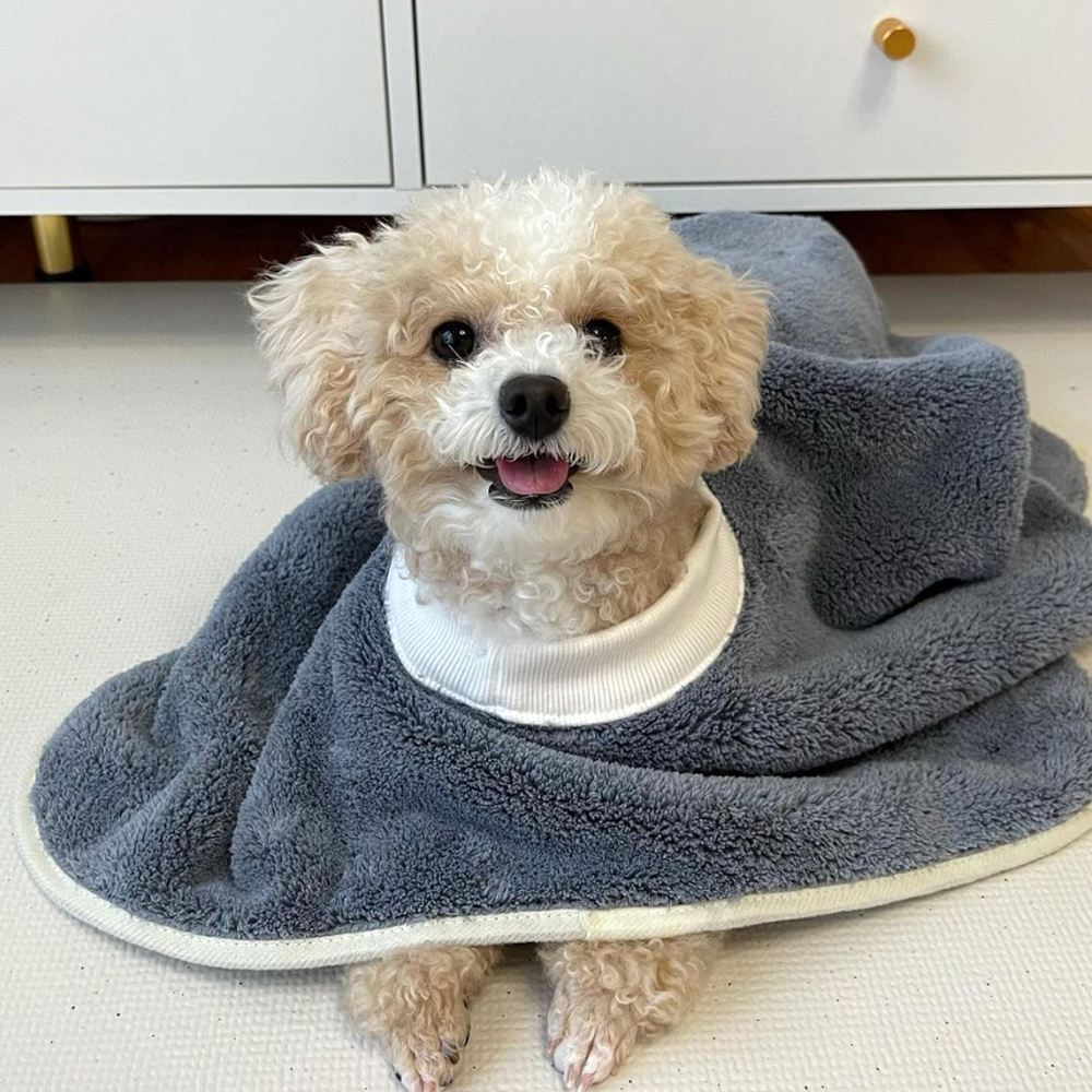 더플래 강아지 고양이 목욕 수건 펫 드레스 타월 S - 상세 이미지 4