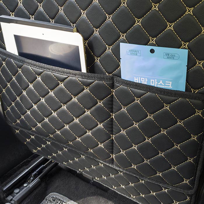 카프트 자동차 킥매트 시트백커버 포켓형 1P