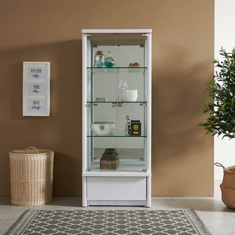 화이트 장식장 양주 장식장 술 진열장 담금주 위스키 우드 장식장