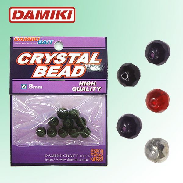 다미끼 크리스탈 비드 8mm 글라스비즈 루어소품 루어낚시 레드 - 상품 이미지