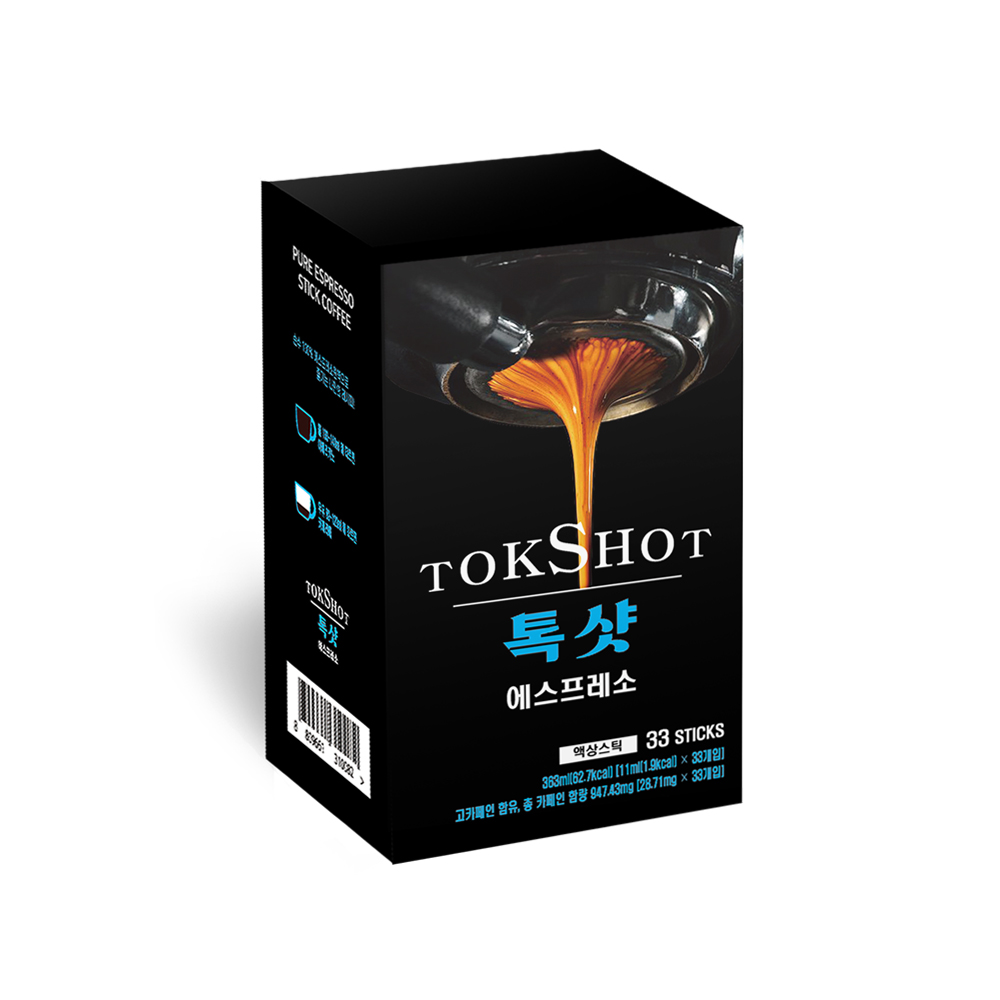톡샷 에스프레소11ml 33개입 리얼 에스프레소 액상커피 스틱커피 - 상품 이미지