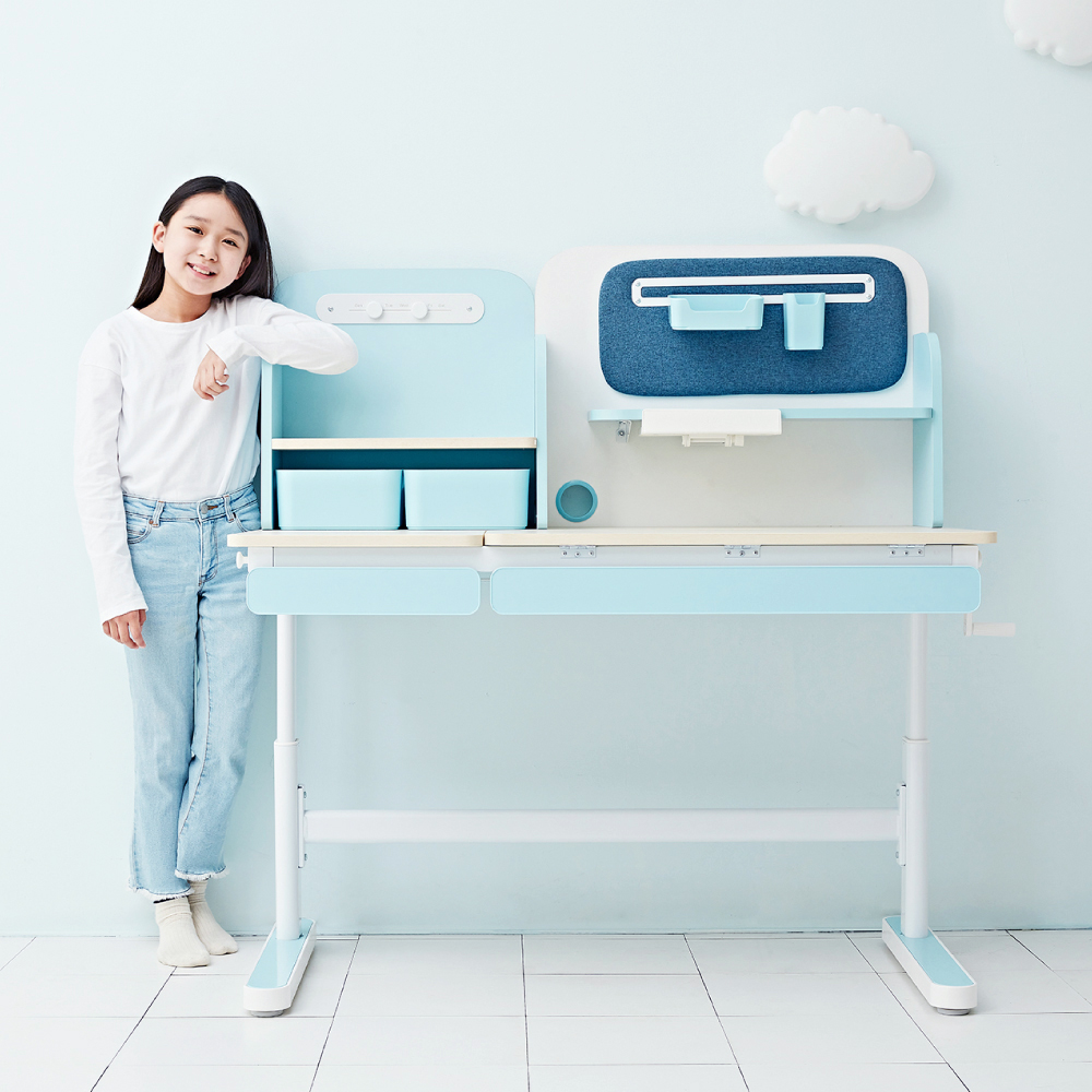 루나랩키즈 어린이 초등학생 바른자세 책상 스마트, 학생 공부 높이 각도 조절
