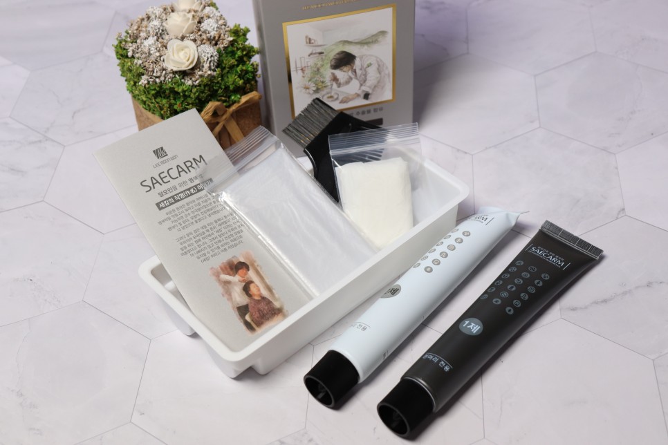 이문원 저자극 바르는 염색약 새캄 160g 순한 흰머리 새치 이미지 4