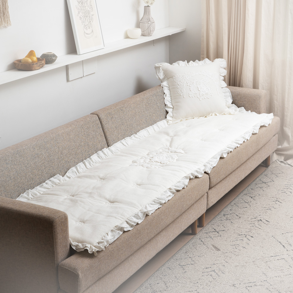 마벨로제 사계절 3인 뜨왈 화이트 쇼파패드 미끄럼방지 소파매트