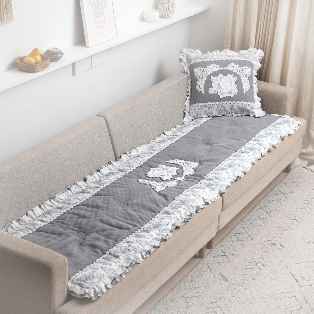 마벨로제 사계절 3인 뜨왈 화이트 쇼파패드 미끄럼방지 소파매트