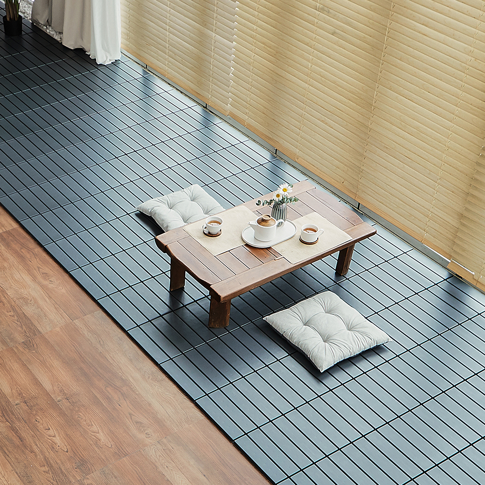 조립식 베란다 현관 테라스 발코니 바닥 데크 타일 마루 발판 바닥재 일자형 2ea