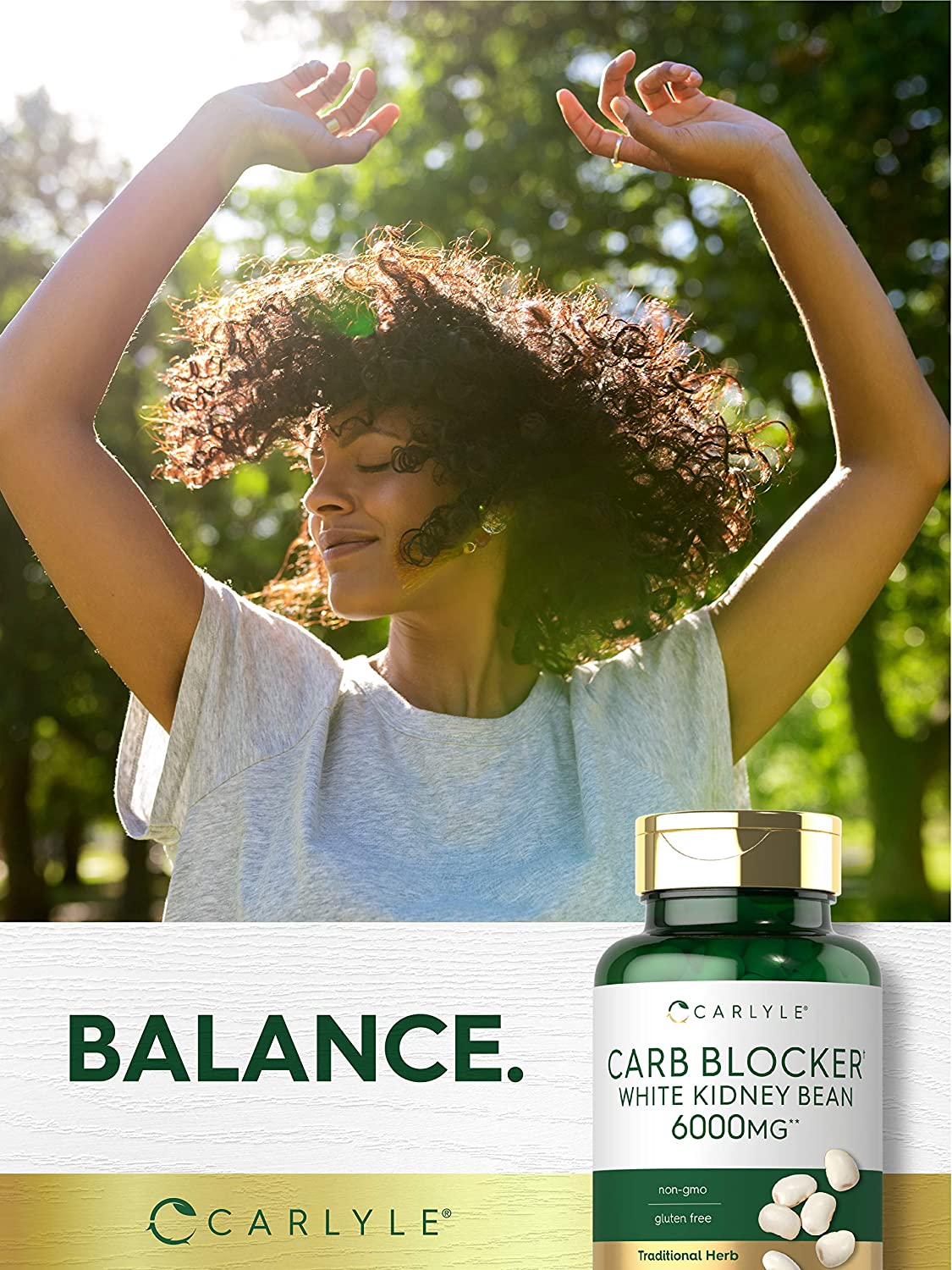 칼라일 흰 강낭콩 탄수화물 차단제 6000mg, 200캡슐 / Carlyle White Kidney Bean Carb