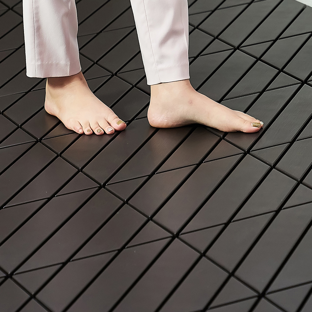 조립식 베란다 현관 테라스 발코니 바닥 데크 타일 마루 발판 바닥재 일자형 2ea