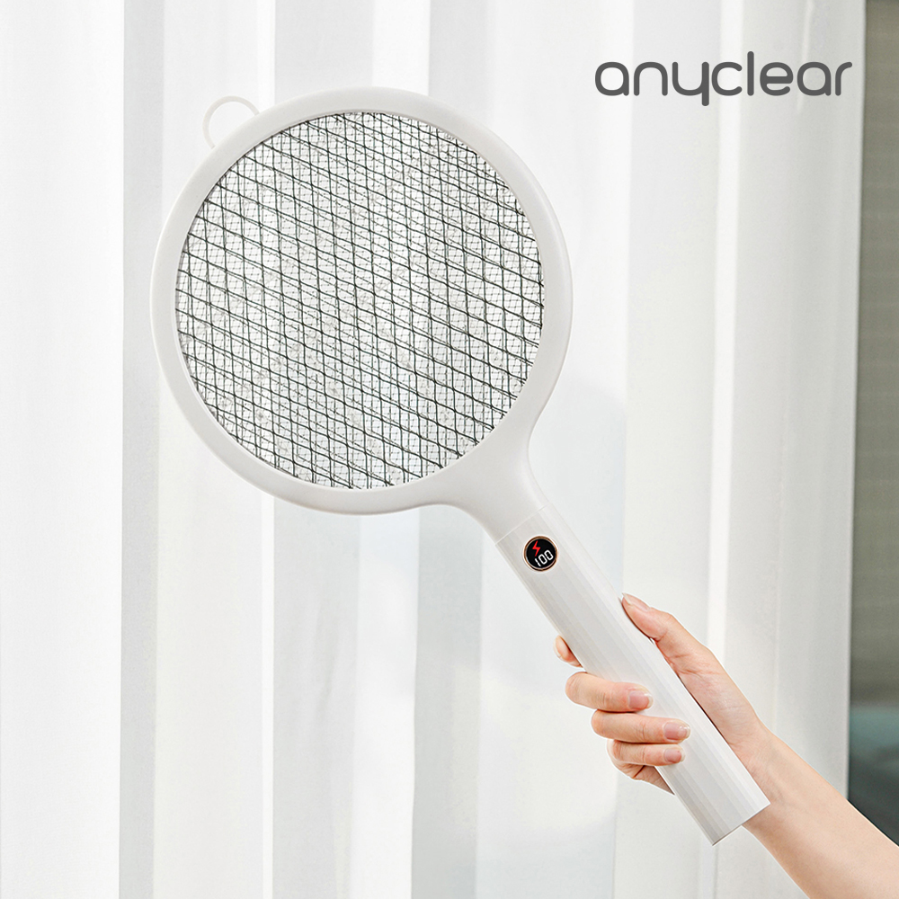 애니클리어 충전식 전기모기채 파리채 UV라이팅 전기채 2000mAh 모기퇴치기 초파리채 야외 캠핑필수템