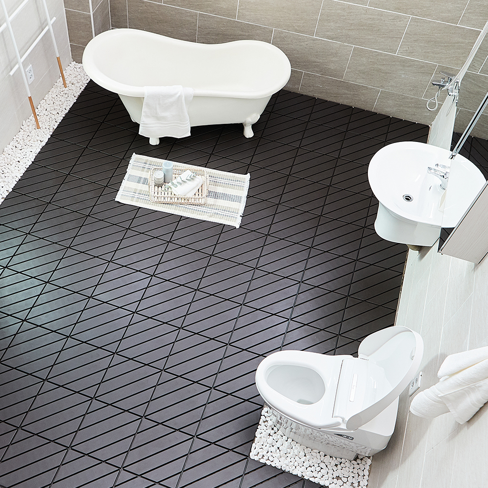 조립식 베란다 현관 테라스 발코니 바닥 데크 타일 마루 발판 바닥재 일자형 2ea